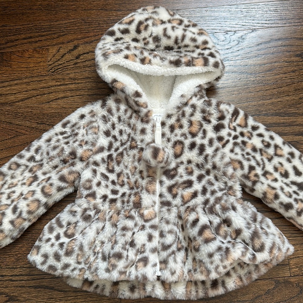Mud Pie Leopard Fur Jacket Baby Toddler